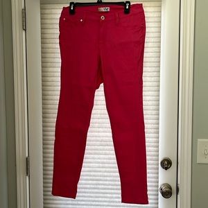 Pink YMI size 1X mid rise hyper stretch skinny jean